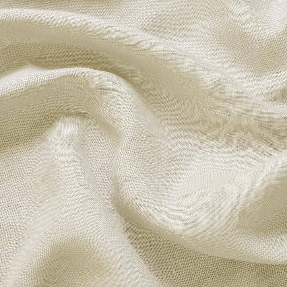 Ancient Ivory 84" French Linen Room Darkening Curtain Panel