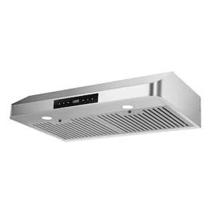 30 in. Ducted Under Cabinet Range Hood in Stainless Steel with Stainless Steel Filter and LED Lighting