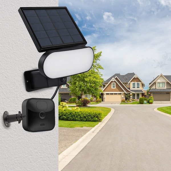Wasserstein 2-in-1 Solar Panel Charger & Security Light Compatible with Blink Outdoor & Blink XT2/XT Camera Black 