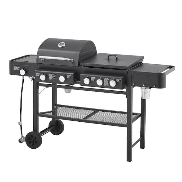 56,000 BTU Propane Grill, featuring a heavy-duty stand, 745 square inches of cooking area, and 5 burners.