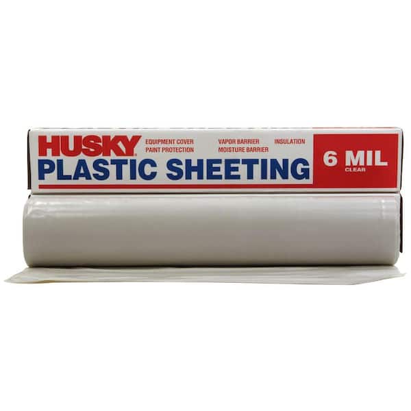 Husky Plastic Sheeting - Clear - 10 x 25 ft