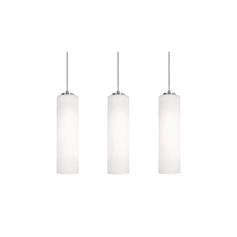 AFX Leo 60-Watt 3-Light Pendant Light Satin Nickel with Painted