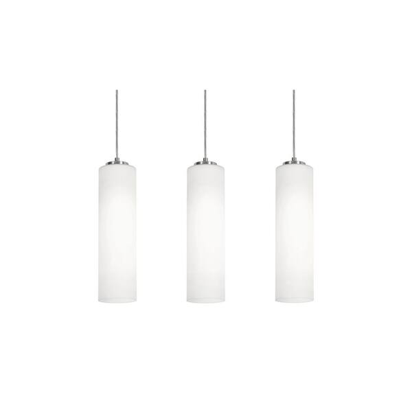 AFX Leo 60-Watt 3-Light Pendant Light Satin Nickel with Painted