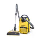 Vento Bagged Corded HEPA Filter Multisurface Cleaning Canister Vacuum - Yellow