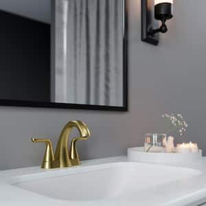 Willa 4 in. Centerset 2-Handle Bathroom Faucet in Brushed Gold
