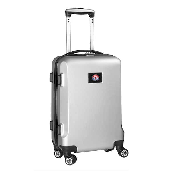 Denco MLB Texas Rangers Silver 21 in. Carry-On Hardcase Spinner Suitcase