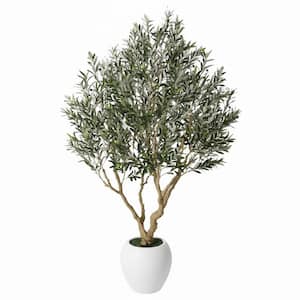 8ft.Artificial Olive Tree-fake Silk tree Indoor Outdoor,Faux Tree Home Office Decor Living Room