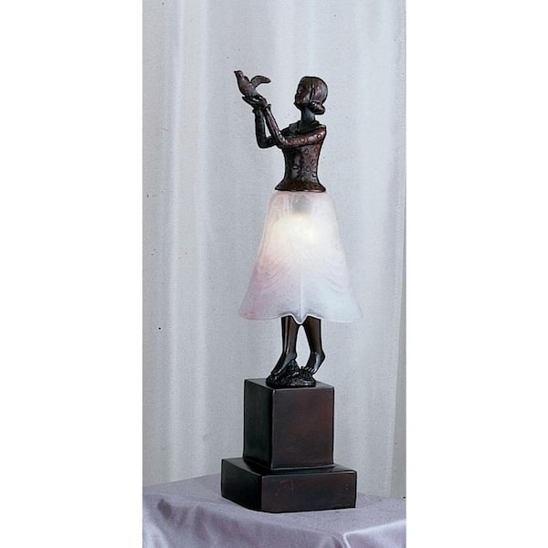Illumine 1 Light Silhoutte Lady with Dove Accent Lamp