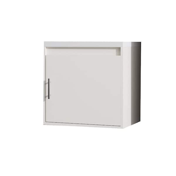 20 in. Wall-Mounted Khaki Bath Vanity with White Ceramic Top Unassembled