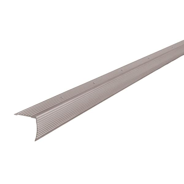 1.125 in. x 96 in. Metal Pewter Stair Edging