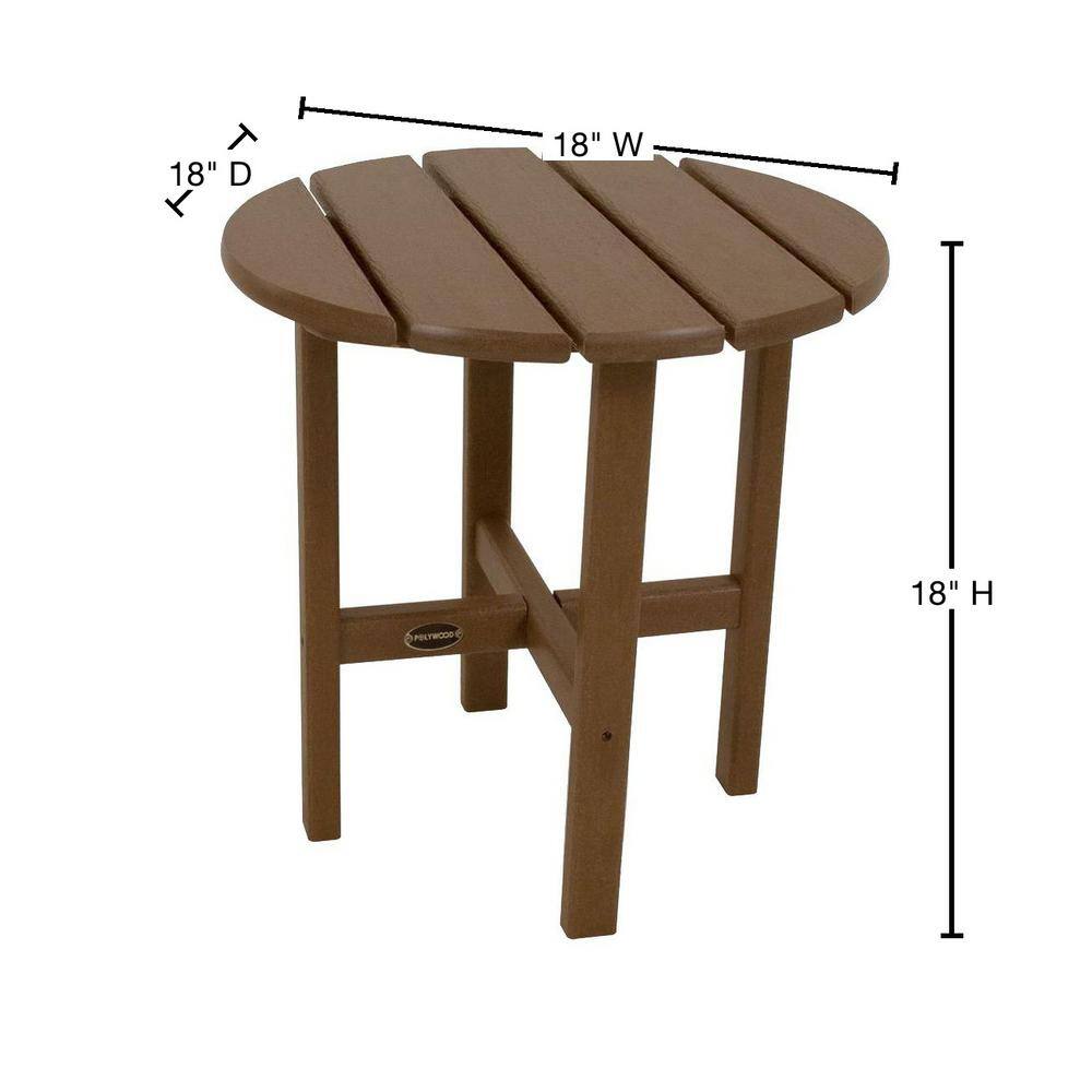 Teak Round 18" Outdoor Side Table