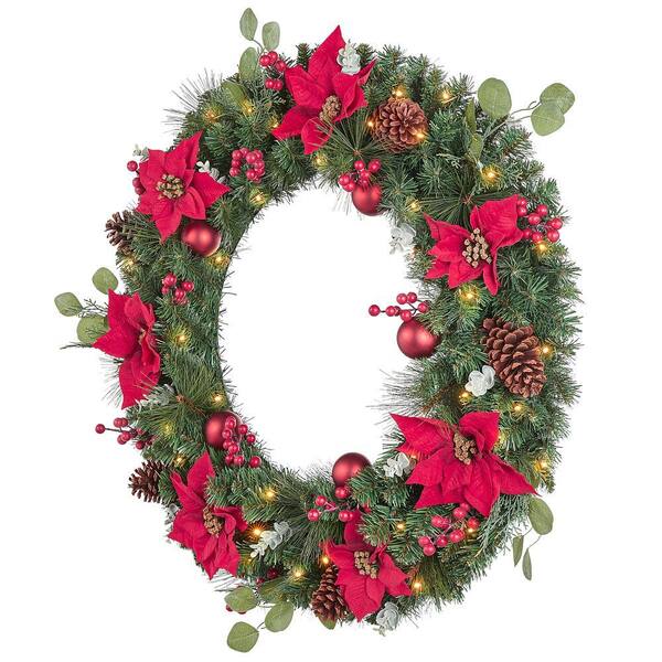 battery powered christmas wreath with timer