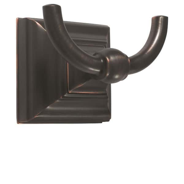 Amerock Markham Wall Mount Double Robe Hook in Oil Rubbed Bronze