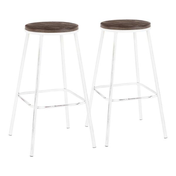 industrial stool white