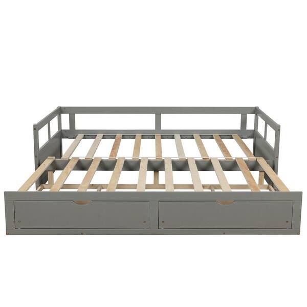 Melody Expandable Twin-to-King Trundle Daybed with 2 Storage Drawers - On  Sale - Bed Bath & Beyond - 18105338