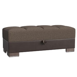 Basics X Collection Brown/Brown Ottoman With Storage