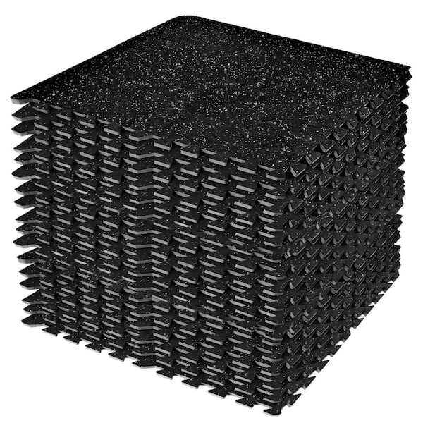 Sorbus Fitness Thick Rubber EVA Foam Gym Mats - Covers 72 Sq Ft - 18 Interlocking Gym Floor Mat