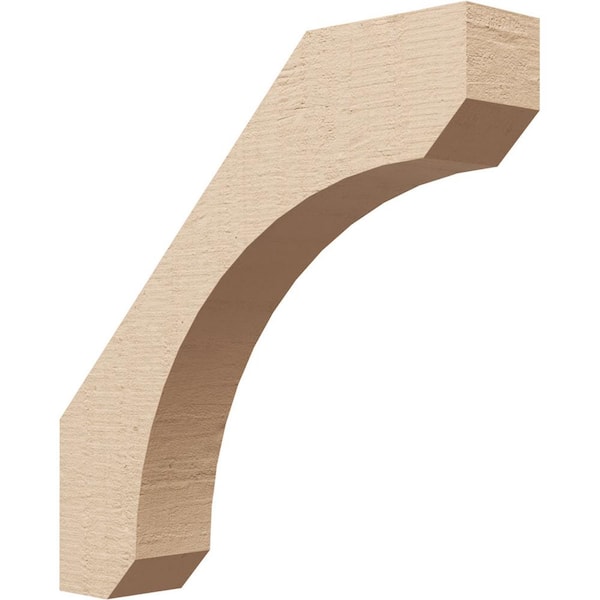 Ekena Millwork 3 in. x 16 in. x 16 in. Legacy Rough Cedar Woodgrain Timberthane Polyurethane Knee Brace, Primed