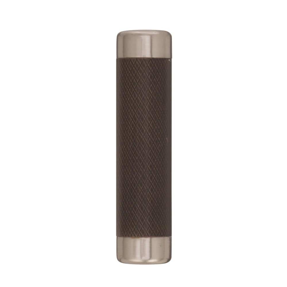 Modern Satin Nickel and Oil-Rubbed Bronze T-Handle Cabinet Knob