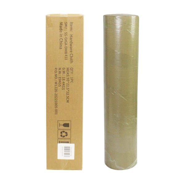 WELLFOR 4 ft. H x 100 ft. W Galvanized Iron 19-Gauge Chain Link Fabric Roll in Silver