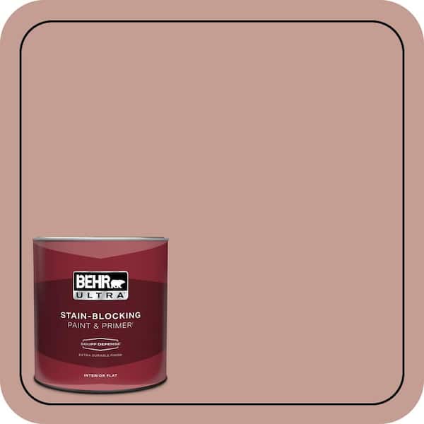 BEHR ULTRA 1 qt. #S170-4 Retro Pink Extra Durable Flat Interior Paint & Primer