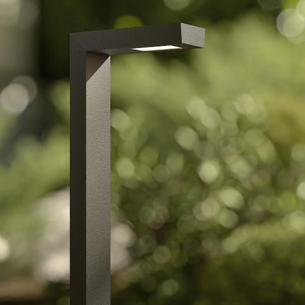 12 Volt 2700K LED 22.5 in. Weather Resistant Ninety Degree Path Light in Textured Black
