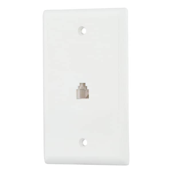 Newhouse Hardware White 1-Gang 1 Phone/1-Coaxial Phone/Video Jack