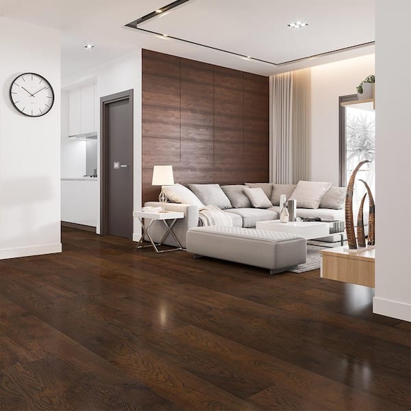 Eminent Axis 1/4 in. T x 7.5 in. W Click Lock Wire Brushed Engineered Hardwood Flooring (23.32 sq.ft./case)