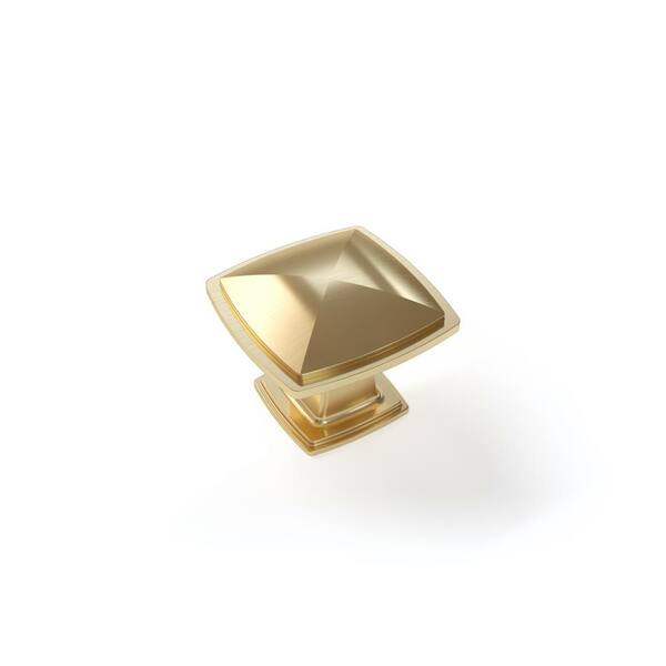 NewAge Products Home Kitchen 1.22 in. Brushed Brass Traditional Rounded Cabinet Knob
