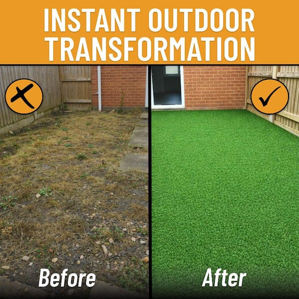 Ottomanson Evergreen Collection 2 ft. x 4 ft. Indoor/Outdoor Green