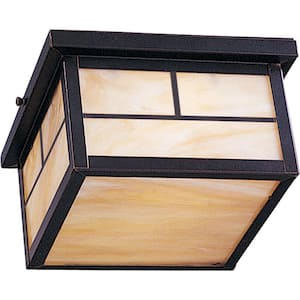 Coldwater 2-Light Burnished Outdoor Flushmount