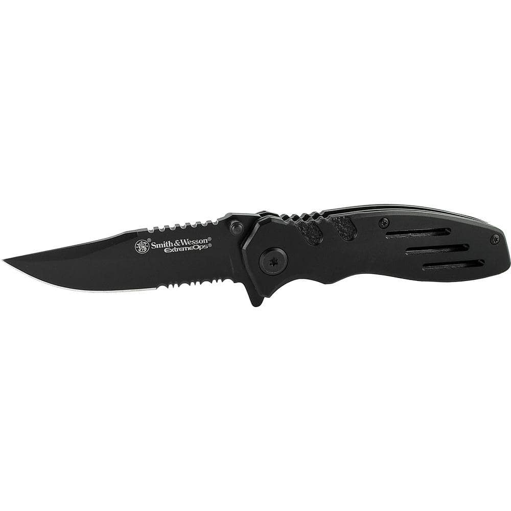 UPC 028634705436 product image for Smith & Wesson 3.1 in. Stainless Steel Straight Edge Clip Point Folding Knife | upcitemdb.com