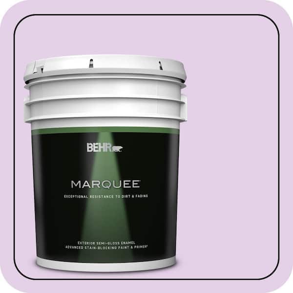 BEHR MARQUEE 5 gal. #P100-2 Sweet Romance Semi-Gloss Enamel Exterior Paint & Primer