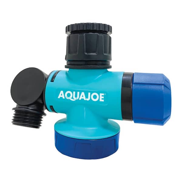 AQUA JOE Multi-Function Outdoor Faucet and Garden Hose Tap Connector