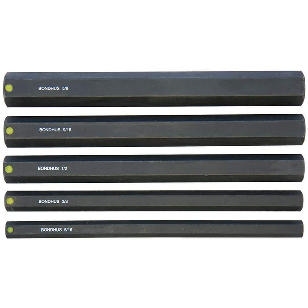 Standard Hex End 6 in. L Socket Bits Set with ProGuard (5-Piece)