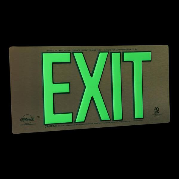 photoluminescent exit signs home depot