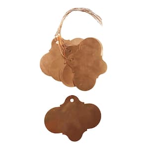 English Garden Copper Oval Plant Tags with Wire (10-Pack)