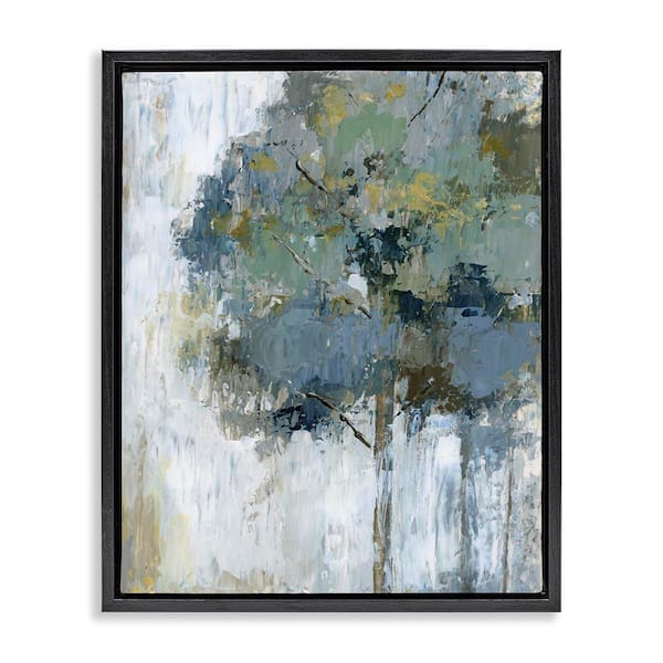 Stupell Industries Distressed Lone Tree by Nan Black Floater Frame Nature Graphic Art Print 21 in. x 17 in.