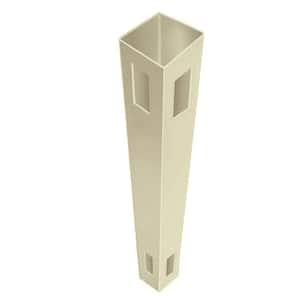 5 in. x 5 in. x 9 ft. Sand Vinyl Routed Fence Corner Post