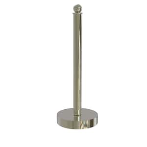Contemporary Counter Top Kitchen Paper Towel Holder in Polished Nickel