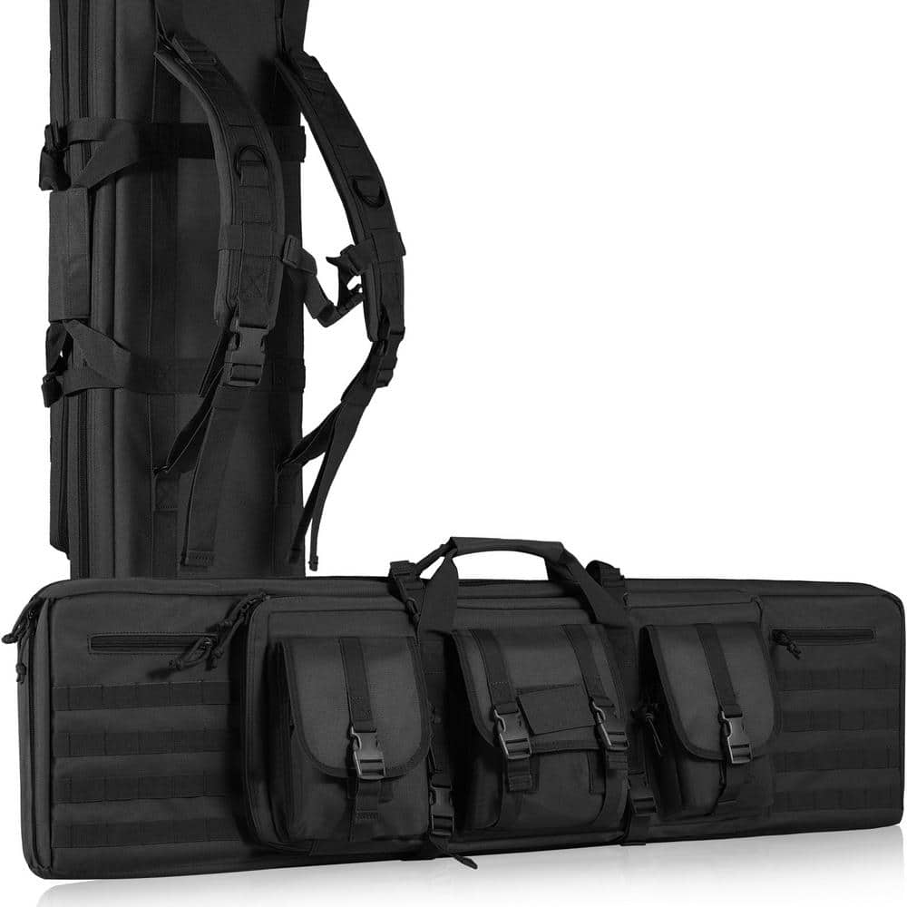 VEVOR Rifle Bag, 42 in. Black Polyester with Adjustable Strap Backpack ...