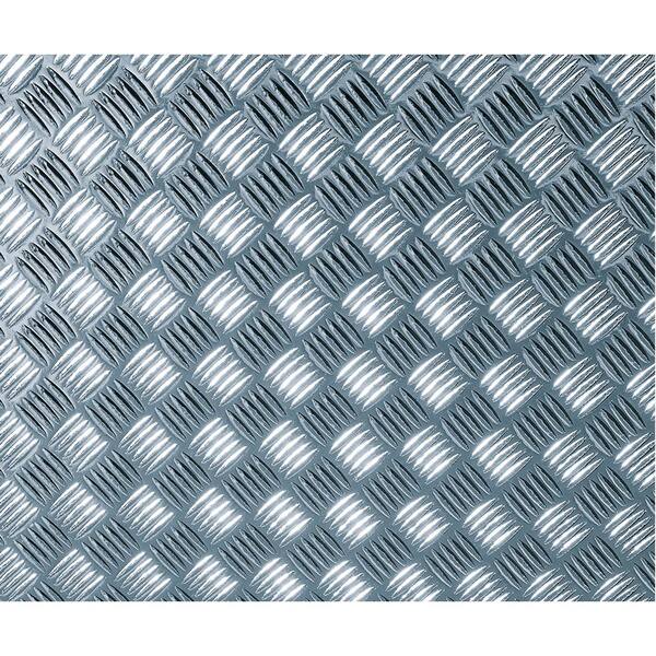 d-c-fix 26 in. x 59 in. Chequer-plate Silver Self-adhesive Vinyl Film for Furniture and Door Renovation/Decoration