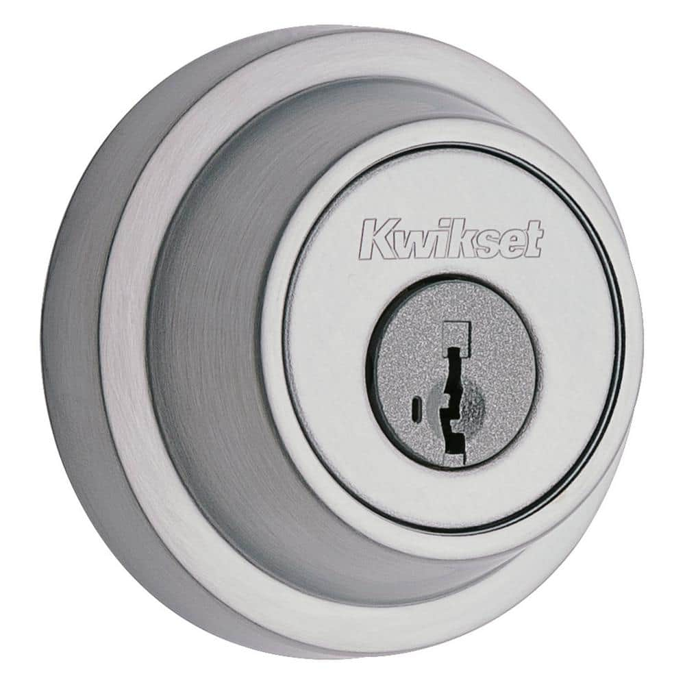 Kwikset 660 Contemporary Round Polished Chrome Single Cylinder Deadbolt ...