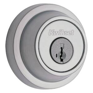 660 Contemporary Round Polished Chrome Single Cylinder Deadbolt featuring SmartKey Security