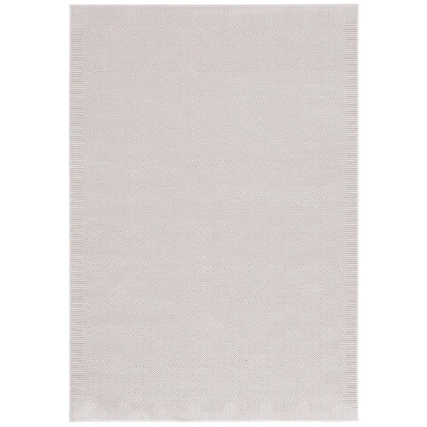 Parker 8 ft. x 10 ft. Taupe Solid Geometric Area Rug