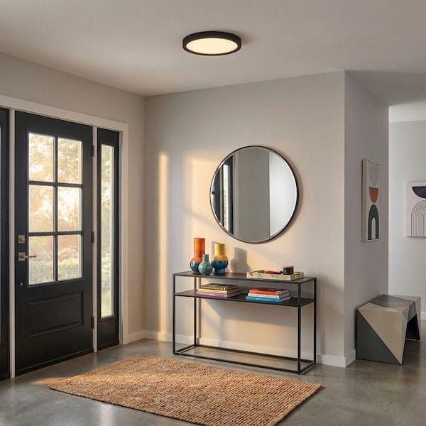 Quoizel Outskirts 11 in. Earth Black LED Flush Mount OST1711EK
