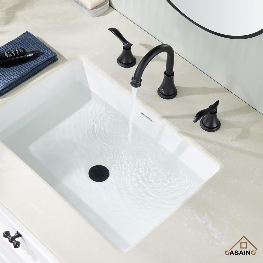 8-inch Widespread Faucet 2-handle Bathroom Faucet with Drain