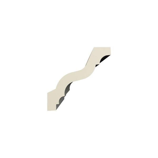 Ekena Millwork Grace 2.375 in. D x 3.375 in. W x 96 in. L Polyurethane Crown Moulding