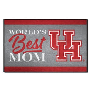 Houston Cougars Red World's Best Mom 19 in. x 30 in. Starter Mat Accent Rug