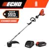 ECHO 56V Brushless Cordless Battery Attachment Capable 16 in. String Trimmer w/ Speed-Feed Head and 2.5Ah Battery and Charger